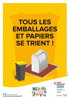 Tous les emballages et papiers se trient !